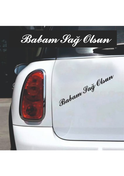 Araç Otomobil Arkası Sticker 25X5 Siyah Veya Diğer Renkler
