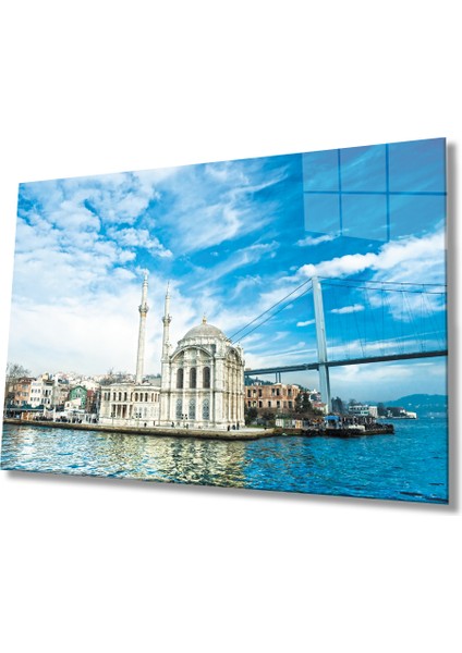 Istanbul Ortaköy Camii Mavi Cam Tablo
