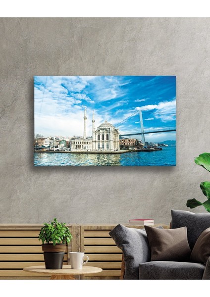 Istanbul Ortaköy Camii Mavi Cam Tablo