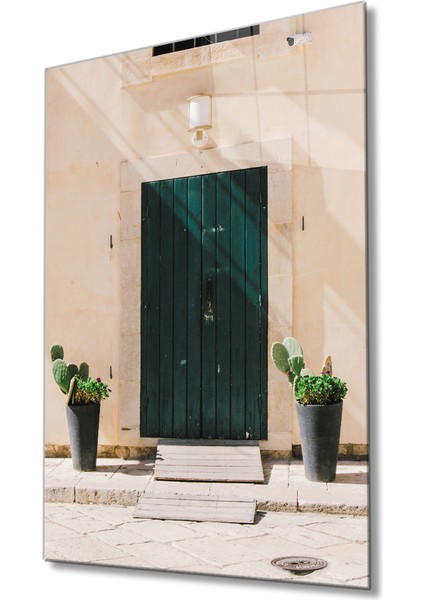 Yeşil Ahşap Kapı Green Wooden Door Table