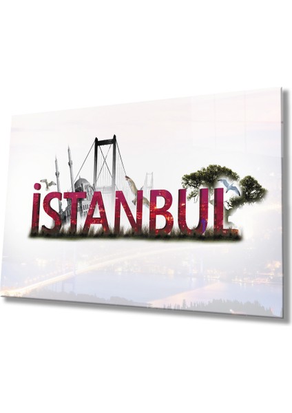 Istanbul Yazılı Cam Tablo