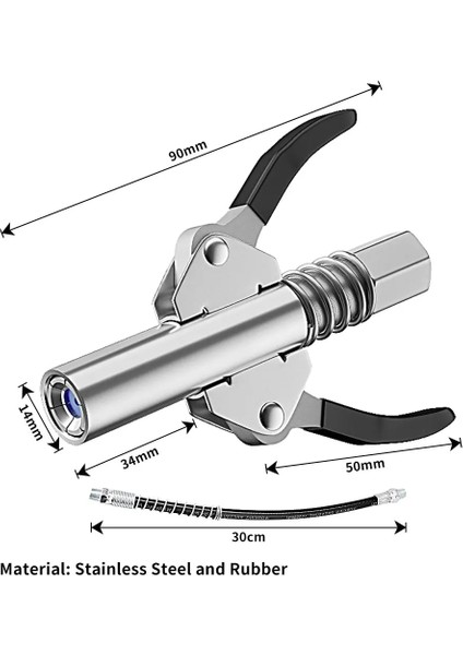 Ithal Yağ Keçeleri Stili Gres Bağlayıcı Ağır Hizmet Çabuk Açılan Gres Tabancası Bağlayıcı Nptı Psı Iki Basmalı Kolay Itilebilen Aksesuarlar (Yurt Dışından)