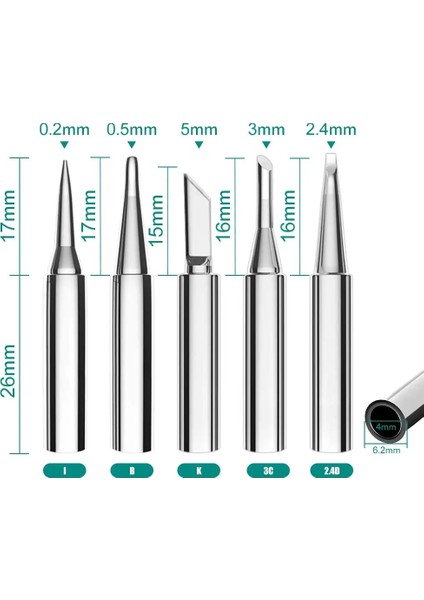 Gümüş Tarzı 5pcslot Ikbc.4d Evrensel Lehimleme Istasyonu Lehim Demiri Kaynak Ucu Kafa Üst Sting Bga Kurşunsuz Araçlar (Yurt Dışından) fiyatları
