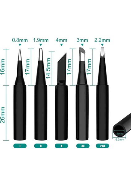 Gümüş Tarzı 5pcslot Ikbc.4d Evrensel Lehimleme Istasyonu Lehim Demiri Kaynak Ucu Kafa Üst Sting Bga Kurşunsuz Araçlar (Yurt Dışından) modelleri
