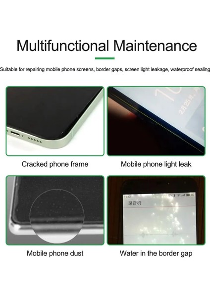 Tutkal Tabancası Stili RL-035B Evrensel Cep Telefonu Ekran Kalafat Tutkal Onarım Cep Telefonu Kavisli Ekran Arka Kapak Sınır Tutkal Android IPhone Için (Yurt Dışından) modelleri