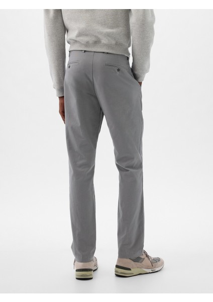 Erkek Gri Gapflex Slim Fit Khaki Pantolon