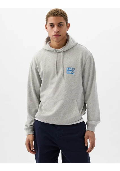 Erkek Gri Gap Logo Sweatshirt