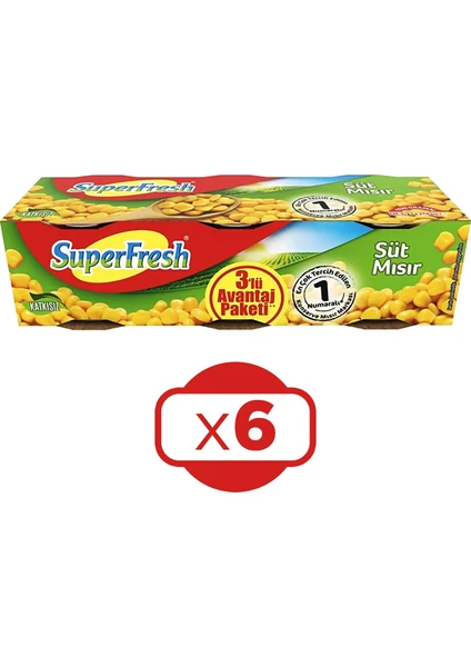 Mısır Konserve 3X200 gr 6 Adet