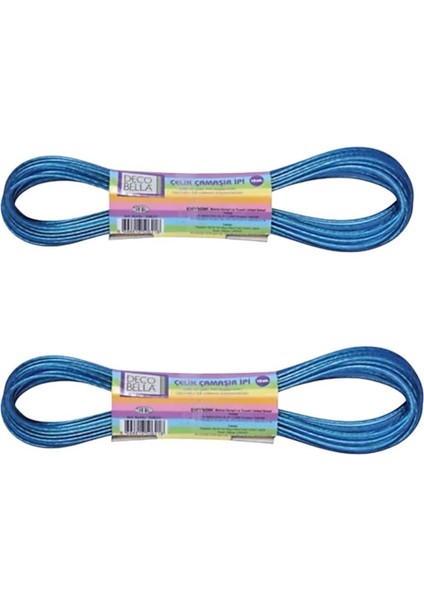 2 Adet 10 Metre Pvc Kaplı Çelik Çamaşır Ipi