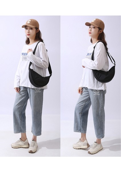 Aynı Stil Soyunma Odası Çanta Crossbody Çanta Hafif Küçük Çanta Naylon Kumaş Sandviç Çantası Omuz Çantası (Yurt Dışından) modelleri