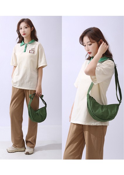 Aynı Stil Soyunma Odası Çanta Crossbody Çanta Hafif Küçük Çanta Naylon Kumaş Sandviç Çantası Omuz Çantası (Yurt Dışından) fırsatları