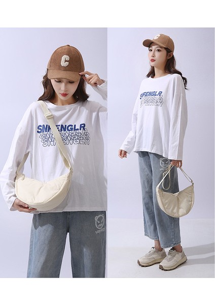 Aynı Stil Soyunma Odası Çanta Crossbody Çanta Hafif Küçük Çanta Naylon Kumaş Sandviç Çantası Omuz Çantası (Yurt Dışından) indirimleri