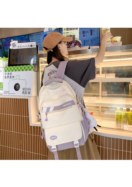 Okul Çantası Kız Ortaokul Lise Öğrencisi Üniversite Öğrencisi Sırt Çantası Gelişmiş Rahat Banliyö Sırt Çantası Kadın Büyük Kapasiteli Hafif (Yurt Dışından) fiyatları