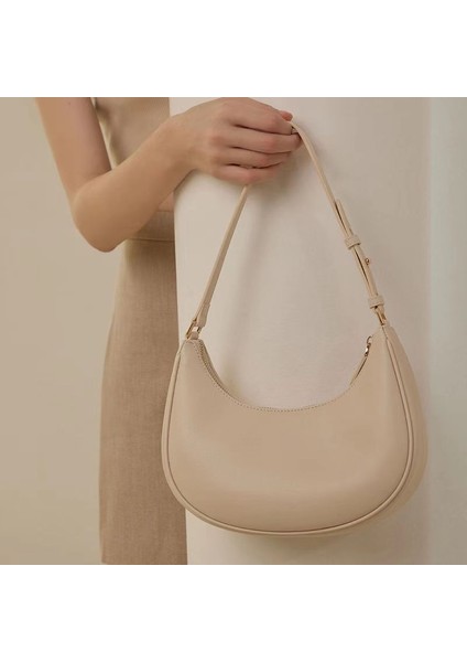 Basit Koltuk Altı Çantası Tek Omuz Niş Baget Çanta Kadın Crossbody Çanta 2024 Yeni Yarım Ay Çanta (Yurt Dışından)