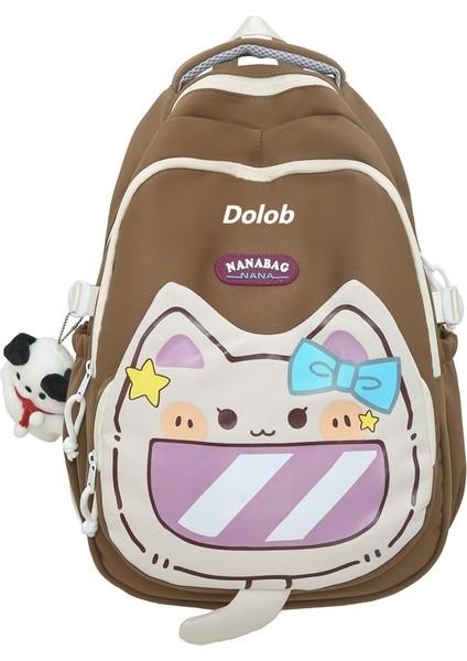 Büyük Kapasiteli Lise Öğrencisi Okul Çantası Kore Tarzı Çok Yönlü Yumuşak Kız Büyük Kapasiteli Sırt Çantası Rahat Seyahat Kadın Sırt Çantası (Yurt Dışından)