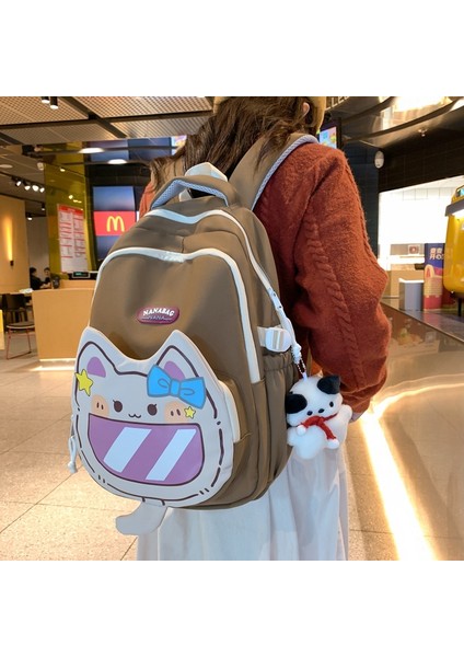 Büyük Kapasiteli Lise Öğrencisi Okul Çantası Kore Tarzı Çok Yönlü Yumuşak Kız Büyük Kapasiteli Sırt Çantası Rahat Seyahat Kadın Sırt Çantası (Yurt Dışından) modelleri