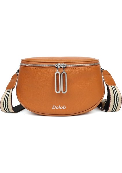 Moda Eyer Çanta Kadın Çantası 2023 Yeni Hakiki Deri Crossbody Çanta Çift Fermuarlı Ilk Katman Inek Derisi Küçük Çanta Omuz Çantası (Yurt Dışından)