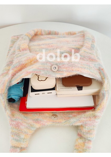 Niche Girlish Peluş Tek Omuzlu, Büyük Kapasiteli Tote Çanta, Tembel Stil 2023 Yeni Stil (Yurt Dışından)