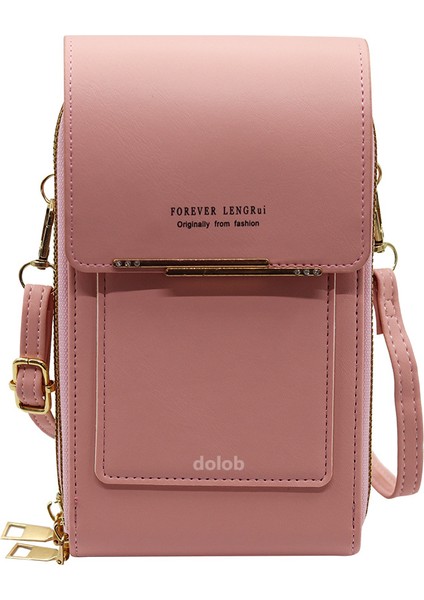 Kadın Cüzdan Uzun Moda Cep Telefonu Çantası Kore Tarzı Kadınlar Için Crossbody Çanta Fermuarlı Dikey Omuz Çantası (Yurt Dışından)