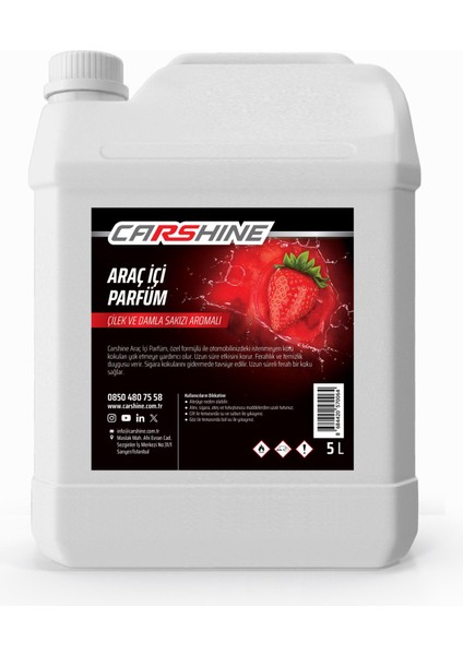 Çilek ve Damla Sakızlı Oto Kokusu 5l