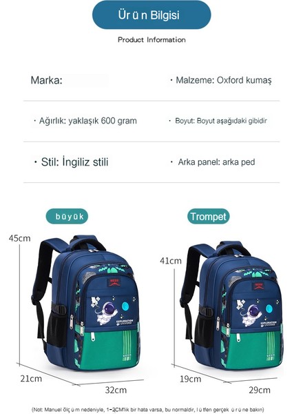 Erkek Çocuklar Için Yeni Ilkokul Öğrencisi Okul Çantaları 1-3-6. Sınıflar Için Modaya Uygun Hafif ve Yükü Azaltan Büyük Kapasiteli Çocuk Okul Çantaları (Yurt Dışından)