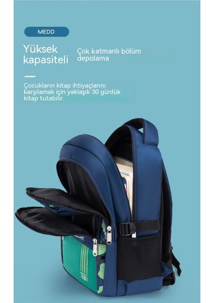 Erkek Çocuklar Için Yeni Ilkokul Öğrencisi Okul Çantaları 1-3-6. Sınıflar Için Modaya Uygun Hafif ve Yükü Azaltan Büyük Kapasiteli Çocuk Okul Çantaları (Yurt Dışından)