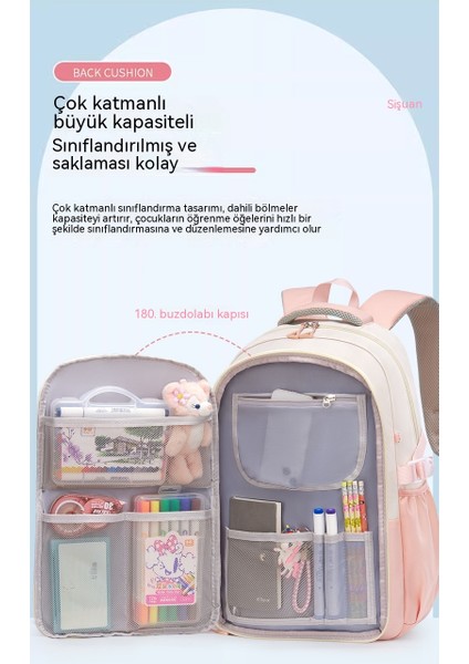 2024 Yeni Japon Tarzı Ortaokul ve Lise Kız Ilköğretim Okulu Altıncı Sınıf Kontrast Renkli Sırt Çantası Tembel Tarzı Kız Okul Çantası (Yurt Dışından) modelleri