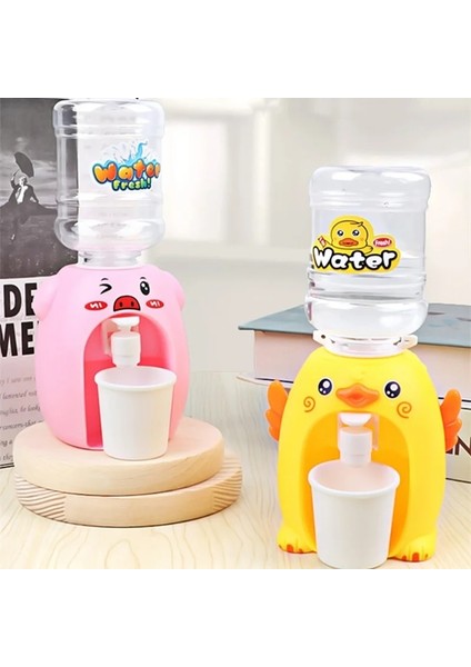 Pembe Domuz Tarzı Mini Su Sebili Bebek Oyuncak Içme Suyu Soğutucu Gerçekçi Sevimli Çocuklar Cosplsy Sahne Ev Dekorasyonu Karikatür Sarı Ördek (Yurt Dışından)