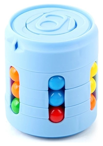 Mavi Stil Dönen Sihirli Fasulye Küp Parmak Ucu Fidget Oyuncaklar Çocuklar Yetişkinler Stres Giderici Boncuk Bulmacalar Çocuklar Eğitim Zeka Oyunu (Yurt Dışından)