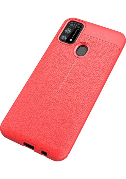 Samsung Galaxy M31 Kılıf Focus Derili Silikon - Kırmızı 300099 fiyatları