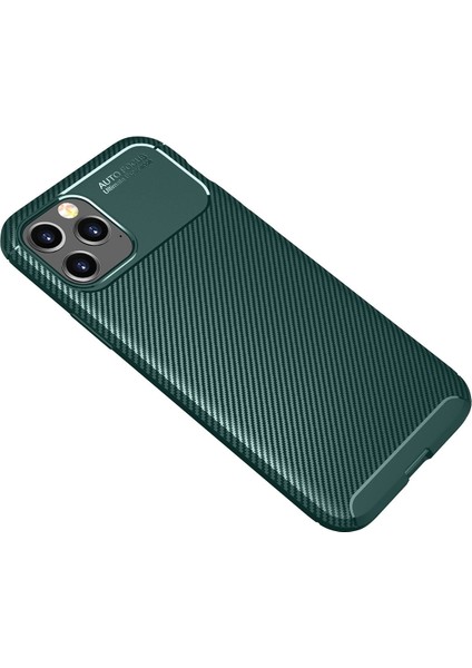 Iphone 11 Pro Max Kılıf Focus Karbon Silikon - Yeşil 300099