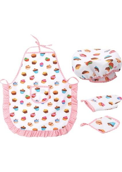 Bir Stil Çocuklar Önlük ve Şef Şapka Seti Çocuklar Şef Kostüm Erkek Kız Için Pişirme Bahçe Oyuncakları Kızlar Için Bebek Evi Aksesuarları Mutfak Oyuncakları (Yurt Dışından)