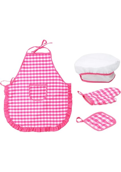 Bir Stil Çocuklar Önlük ve Şef Şapka Seti Çocuklar Şef Kostüm Erkek Kız Için Pişirme Bahçe Oyuncakları Kızlar Için Bebek Evi Aksesuarları Mutfak Oyuncakları (Yurt Dışından)