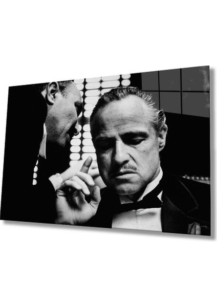 Siyah Beyaz Insan Fotoğrafları Godfather Cam Tablo The Godfather