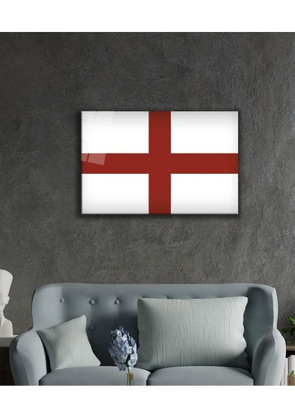 Ingiltere Bayrağı Cam Tablo England Flag
