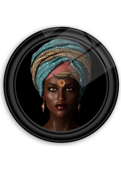 Afrikalı Kadın Yuvarlak Cam Tablo fiyatları
