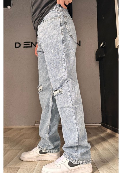 Diz Yırtıklı Baggy Mavipantolon fiyatları