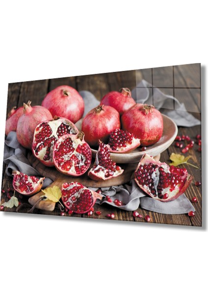 Nar Cam Tablo Pomegranate Art