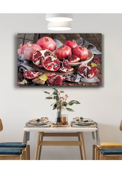 Nar Cam Tablo Pomegranate Art