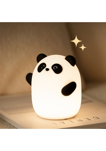 Panda Ortam Işığı USB Şarj Edilebilir Yatak Odası Uyku Gece Lambası (Yurt Dışından)