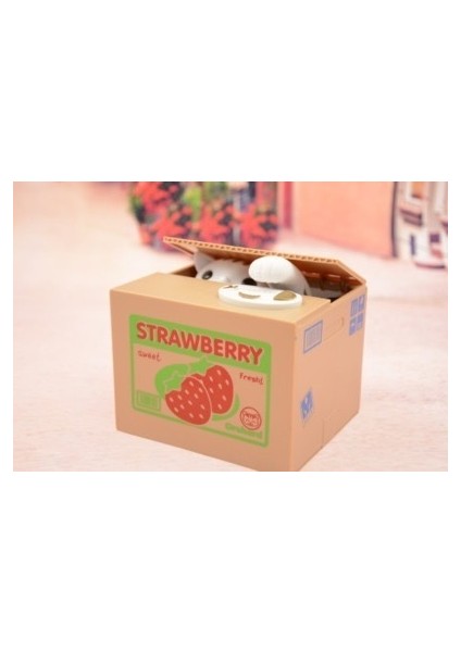 Paraları Elektrikle Çalabilen Yaratıcı Para Çalan Kedi Kumbarası, Çocuk Kumbarası (Yurt Dışından)