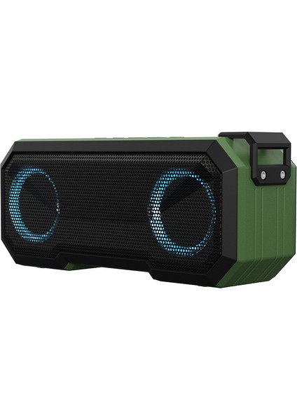 Ipx7 Renkli Aydınlık Çift Hoparlör Ses LED Açık Hava Su Geçirmez Bluetooth Hoparlör Subwoofer Bilgisayar Ses (Yurt Dışından)