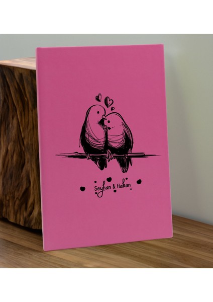 Sevgiliye Özel Isimli Pembe Defter ve Cam Matara Seti 4 fiyatları