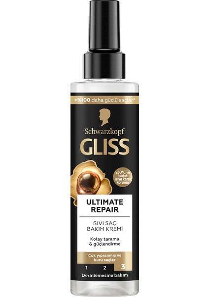 Schwarzkopf Gliss Ultimate Repair Güçlendirme & Yeniden Yapılandırma Sıvı Saç Bakım Kremi 200 ml