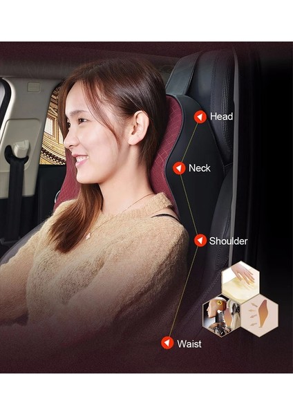 Bej Tarzı Araba Boyun Yastığı Ayarlanabilir Baş Desteği 3D Battaniyeler Otomatik Kafalık Seyahat Yastık Boyun Desteği Tutucu Koltuk Araba Şekillendirme Kapakları (Yurt Dışından) modelleri