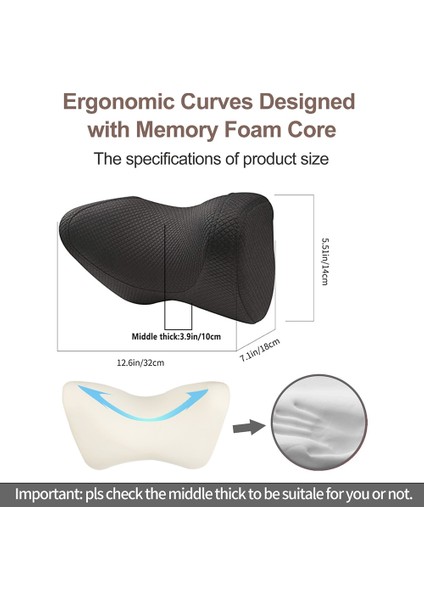 Lacivert Tarzı %100 Hafızalı Köpüklü Araba Boyun Yastığı, Çok Sürüşlü Rahat Koltuk Başlık Minderi Desteği, Otomotiv Aksesuarları(1 Paket) (Yurt Dışından) indirimleri