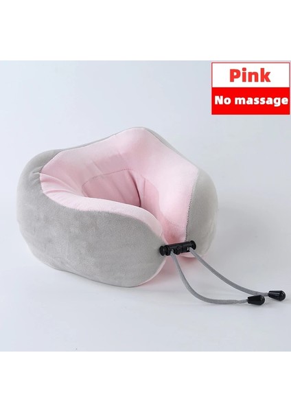 Pembe Standart Stil Araba Boyun Yastığı Elektrikli Masaj U Şekilli Bellek Köpüğü Yumuşak Yavaş Ribaund Uzay Seyahati Yastığı Katı Boyun Servikal Sağlık (Yurt Dışından)