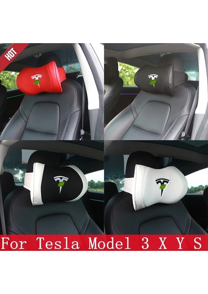 Siyah Stil Mikrofiber Deri Boyun Yastığı Tesla Modeli Için 3 S x Y Yumuşak Rahat Yastık Boyun Desteği Araba Koltuğu Kafalık Aksesuarları (Yurt Dışından) fiyatları