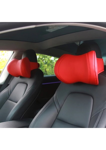 Siyah Stil Mikrofiber Deri Boyun Yastığı Tesla Modeli Için 3 S x Y Yumuşak Rahat Yastık Boyun Desteği Araba Koltuğu Kafalık Aksesuarları (Yurt Dışından) modelleri