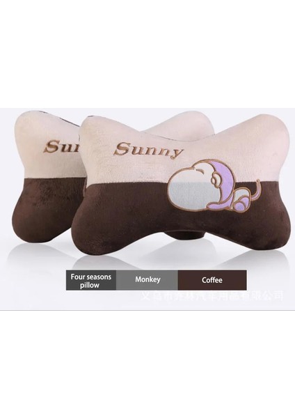 Ayı3 Tarzı 2 Adet Evrensel Karikatür Araba Boyun Yastıklar Peluş Nefes Dinlenme Kafalık Minderi Yastık Araba Iç Aksesuarları (Yurt Dışından) indirimleri